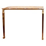 Gilt Bronze Empire  Console with Sardonyx Top