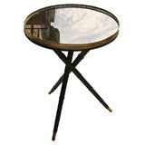 Vintage 40's Faux Bambo Mirror Topped Table