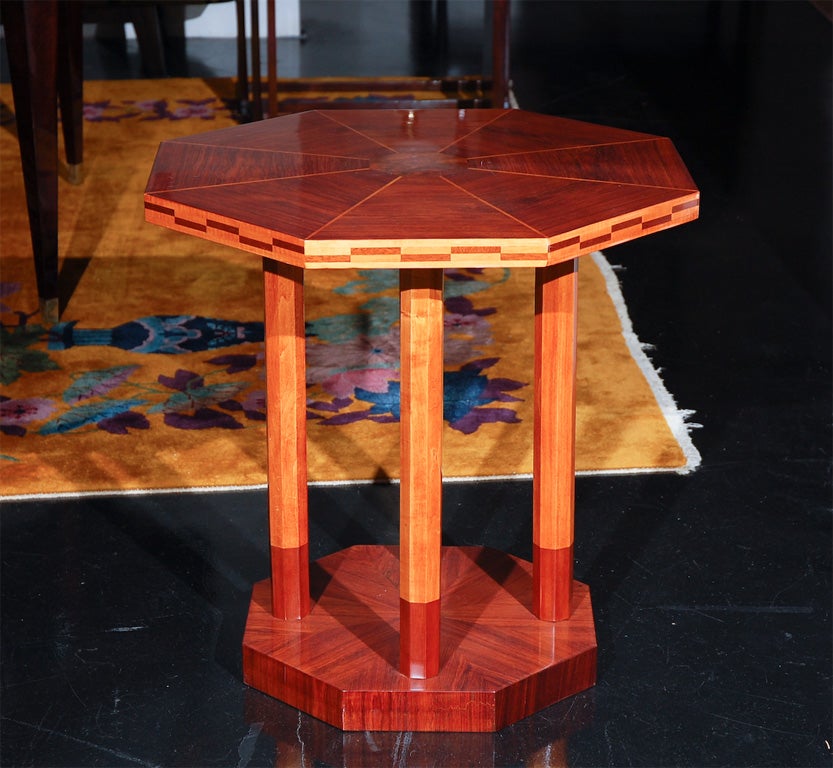 Side Table<br />
Palisander & Citron Wood<br />
Height: 26”<br />
Dia. 25.5