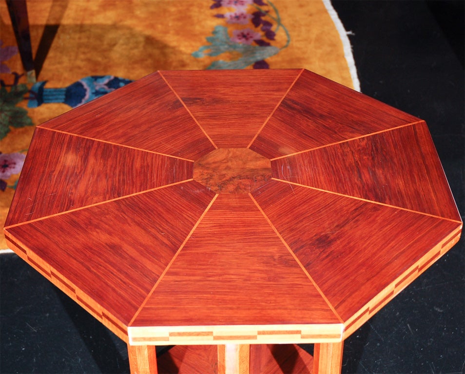 20th Century Amazing Marquetry Side Table