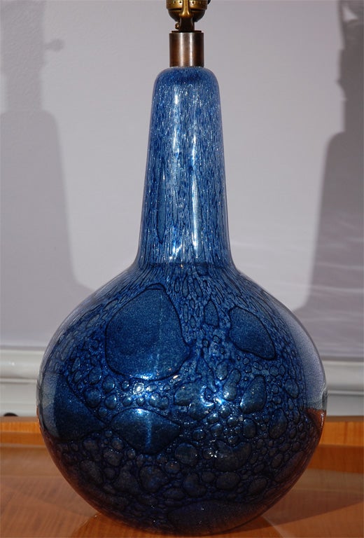 Murano Glass Rare Pair of Blue 
