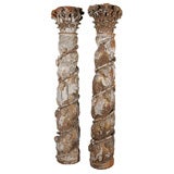 Pair of Solomonic Columns possibly Spanish