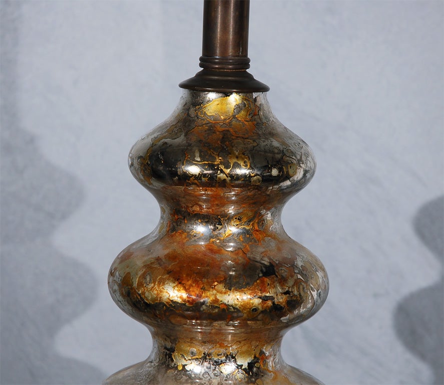 Mid-20th Century Mercury Glass Table Lamp