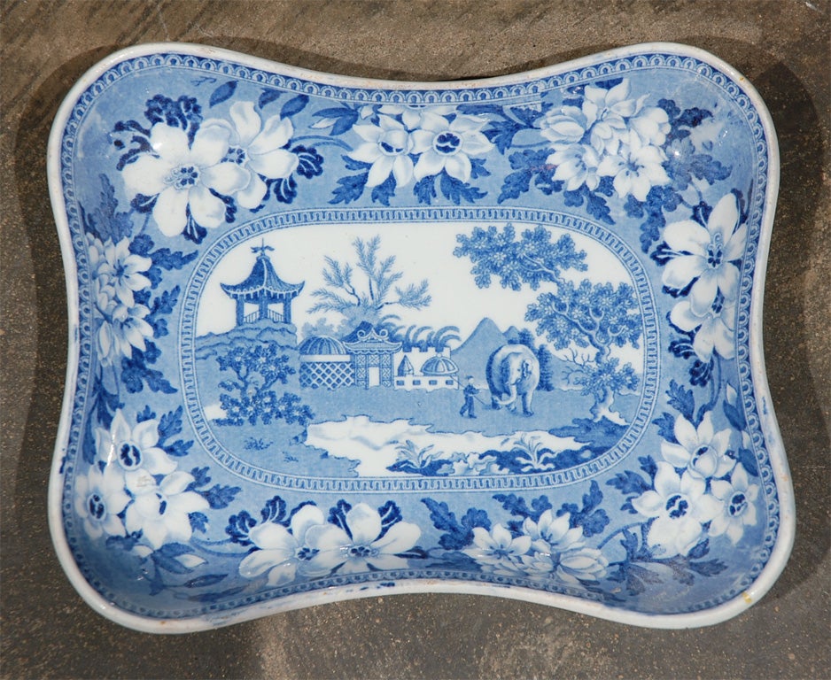 antique blue and white dishes