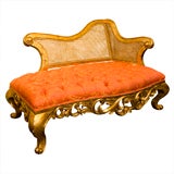 GOLD GILDED CANE BACK SETTEE