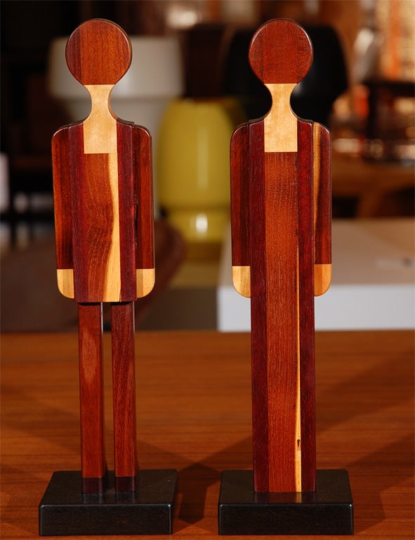 American Pair of wooden 