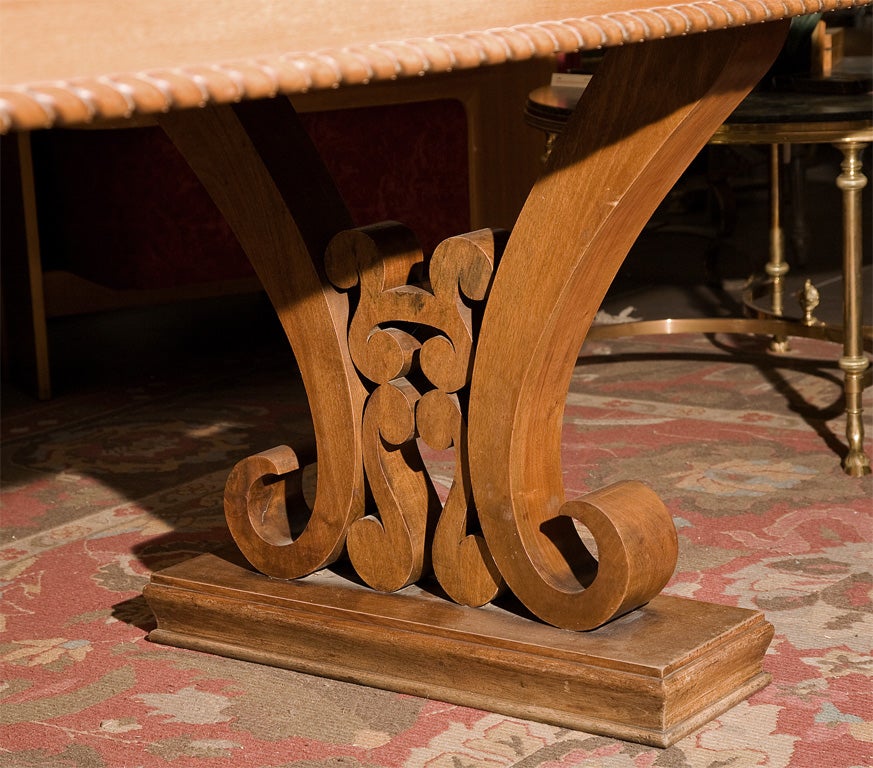 French Art Nouveau Dining Table In Good Condition For Sale In Los Angeles, CA