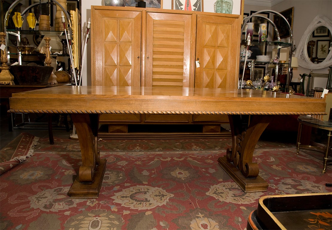 French Art Nouveau Dining Table For Sale 1