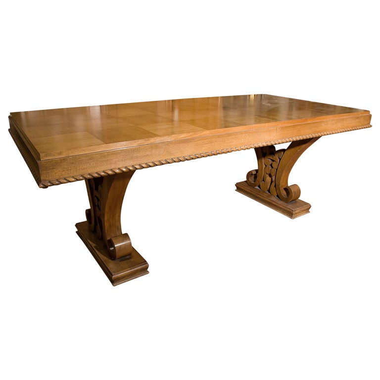 20th Century Art Nouveau Dining Table Extendable Oak For At French Art Nouveau Dining Table