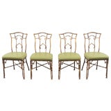 Set of Four Vintage Metal Chairs