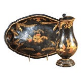 Regency Tole Tray and Jug