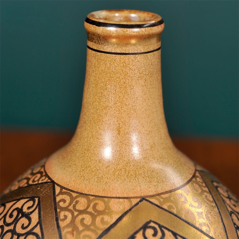 Ceramic Bottle-form Vase by Jean Luce, French 1925 For Sale 1