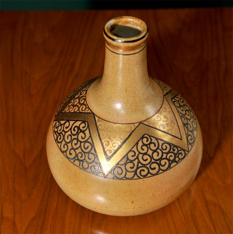 Ceramic Bottle-form Vase by Jean Luce, French 1925 For Sale 2