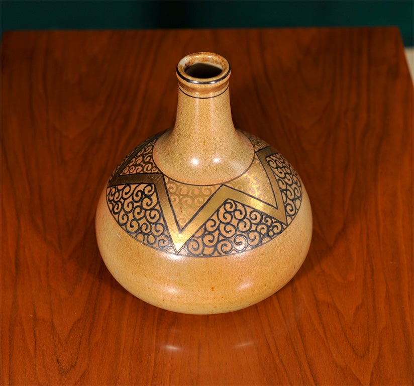 Ceramic Bottle-form Vase by Jean Luce, French 1925 For Sale 3