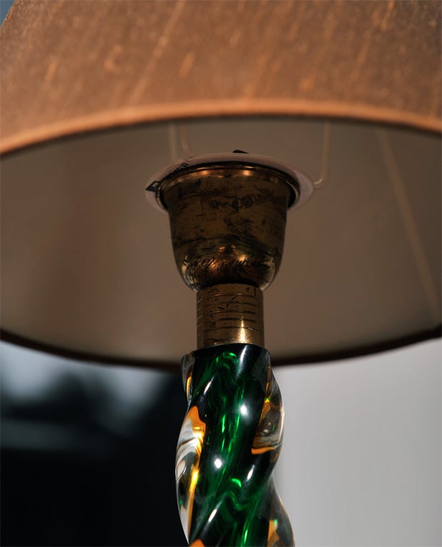 Late 20th Century Murano Glass Table Lamp For Sale