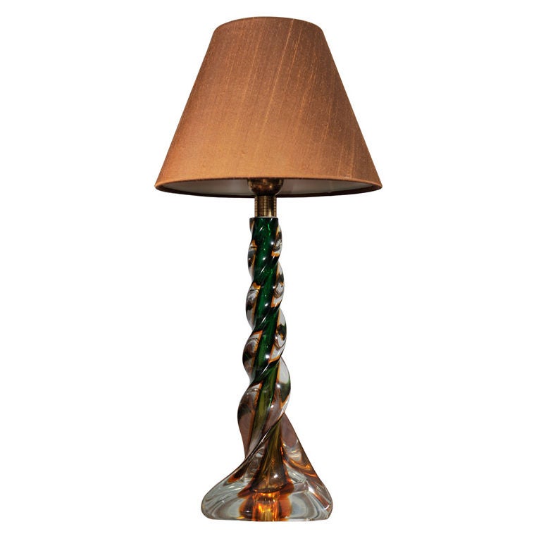 Murano Glass Table Lamp For Sale