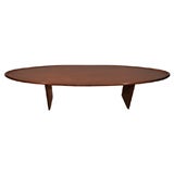 A Gibbings Walnut Surfboard Coffee Table.