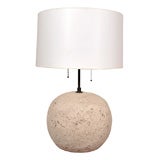 A Large Plaster Globular Formed Table Lamp.