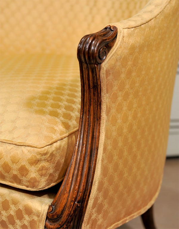 George III Carved Tub Back Arm Chair In Excellent Condition In Westwood, NJ