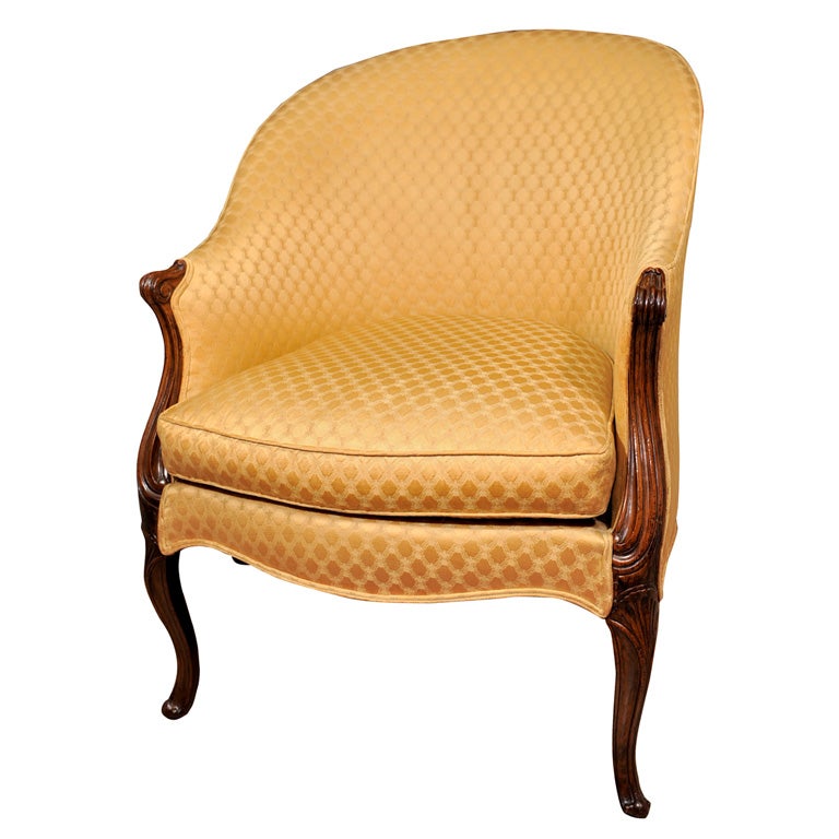 George III Carved Tub Back Arm Chair