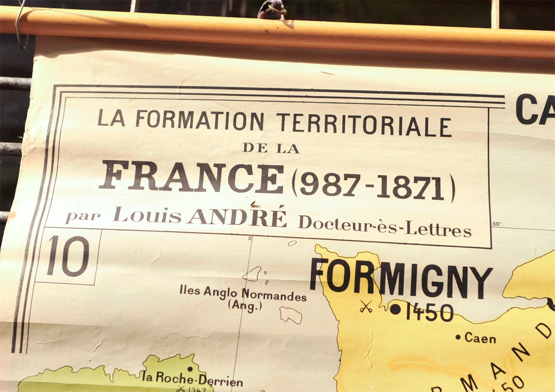 Mid-20th Century French Territory Map