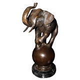 Bronze Circus Elephant Sculpture