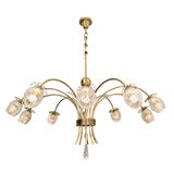 A large Orrefors chandelier A large Orrefors chandelier