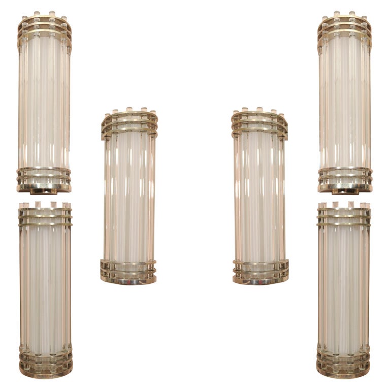 Pair of Modernist Wall Sconces by Sabino