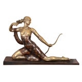 Art Deco Bronze "Archer" by J. Descomps