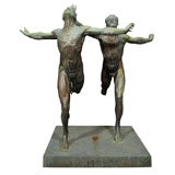 Art Deco Bronze Group  by Maurice Guiraud Riviere