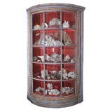 French 19thc. Demilune Cabinet/ Vitrine
