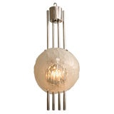 Mazzega 70
s Chrome and Glass Chandelier