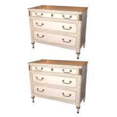 Exceptional Maison Jansen Painted Chests of Drawers