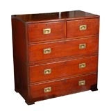 An English Campaign Chest of Drawers, Circa 1860