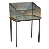 French Bank Client Desk in Glass and Metal, Circa 1930