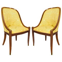 A SET OF TEN ART DECO STYLE DINING CHAIRS. FRENCH, C.1960-70