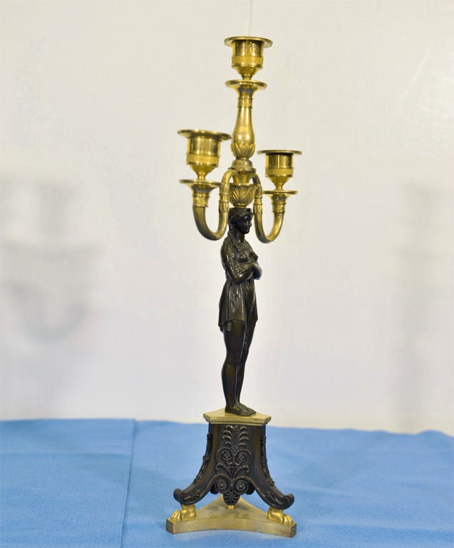 A PAIR OF NEOCLASSIC CANDELABRA.  AUSTRIAN, CIRCA 1810