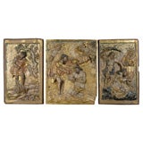 Set of 3 Relief Carved Panels Set of 3 Relief Carved Panels