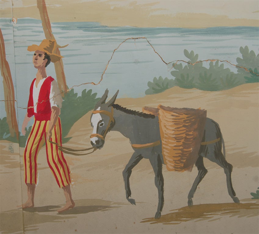 Mid-20th Century Zuber Wallpaper Panel