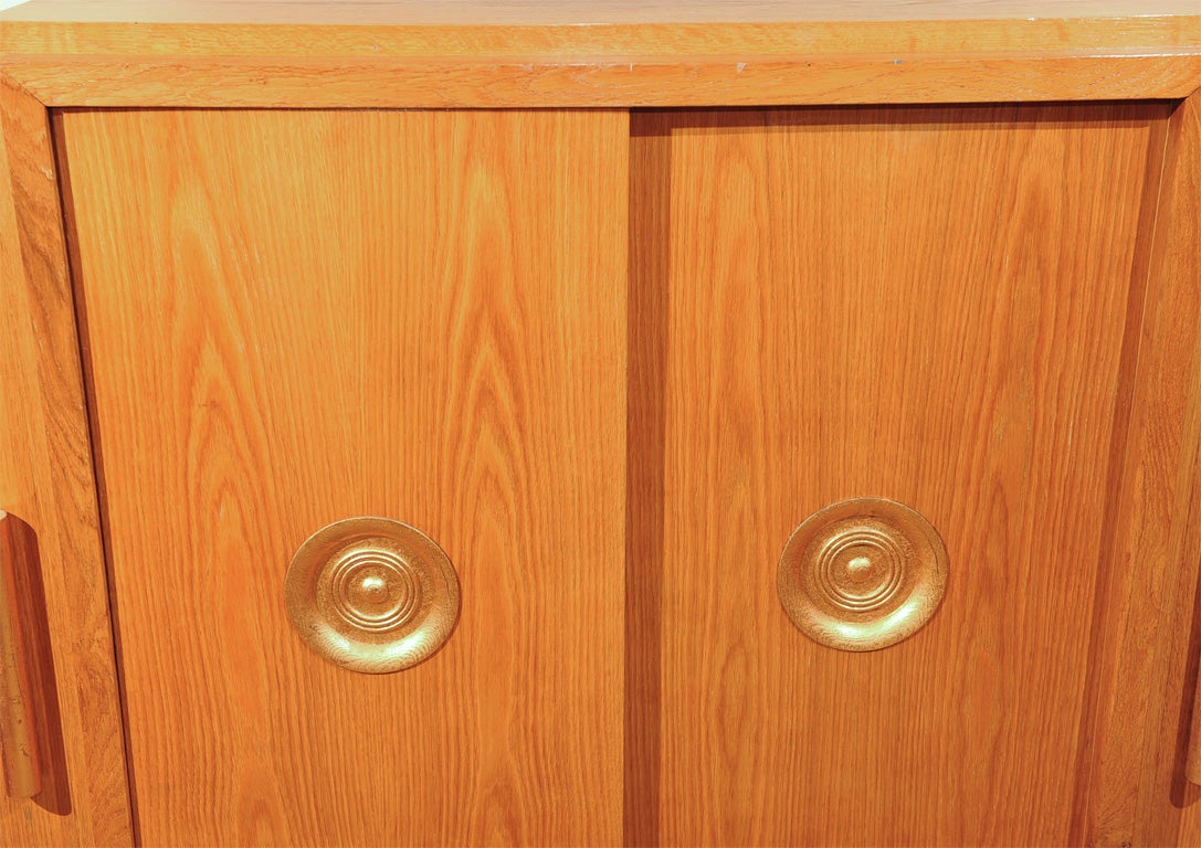 Mid-20th Century French Oak Architect's or Wine Cabinet