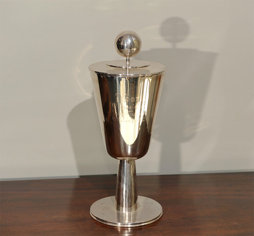 German Fritz August Breuhaus de Groot Silverplate Urn For Sale