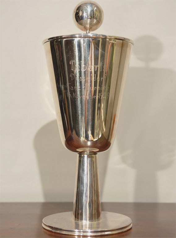 20th Century Fritz August Breuhaus de Groot Silverplate Urn For Sale