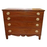 Antique American 19th Century Federal Period Mahogany Chest of Drawers