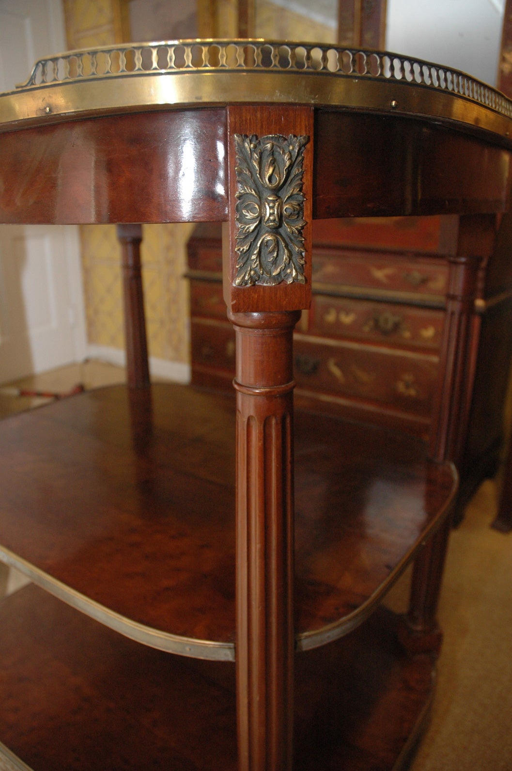 French 18th Century Mahogany and Marble Server