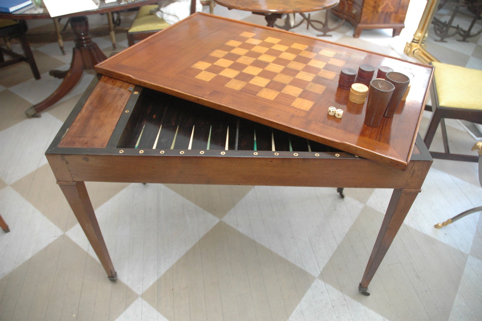 French 18th Century Mahogany Game Table