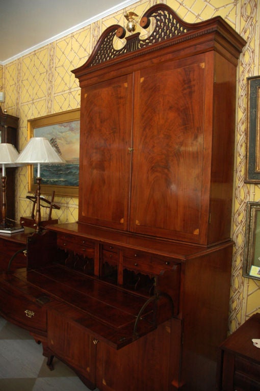 Mahogany American 19th Century Federal Period Secretary Bookcase