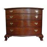 American 18th Century Mahogany Bow Front Chest