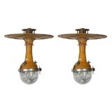 Used Industrial-Style Airport Runway Pendant Light Fixtures