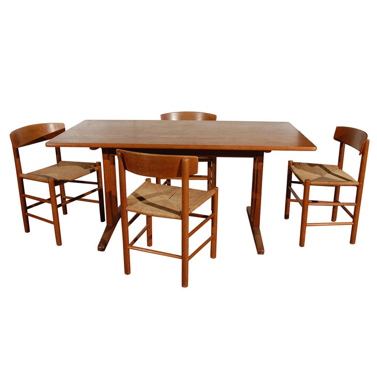 Original Mogensen Teak ShakerStyle Dining Table at 1stDibs