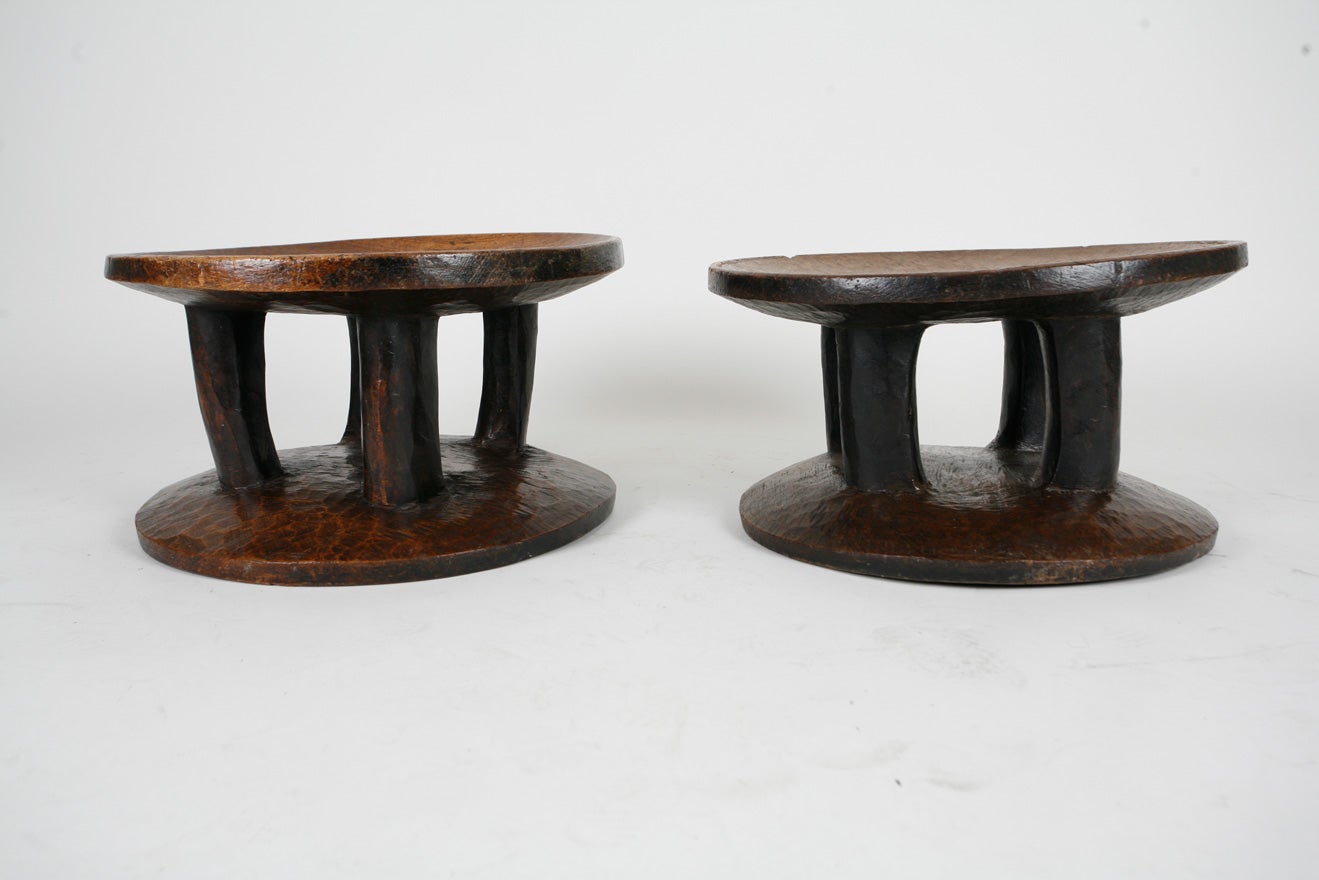 Pair of African stools In Good Condition In London, GB